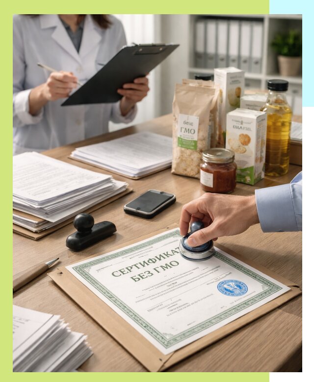 Получение сертификата Без ГМО для продукции в Клинцах