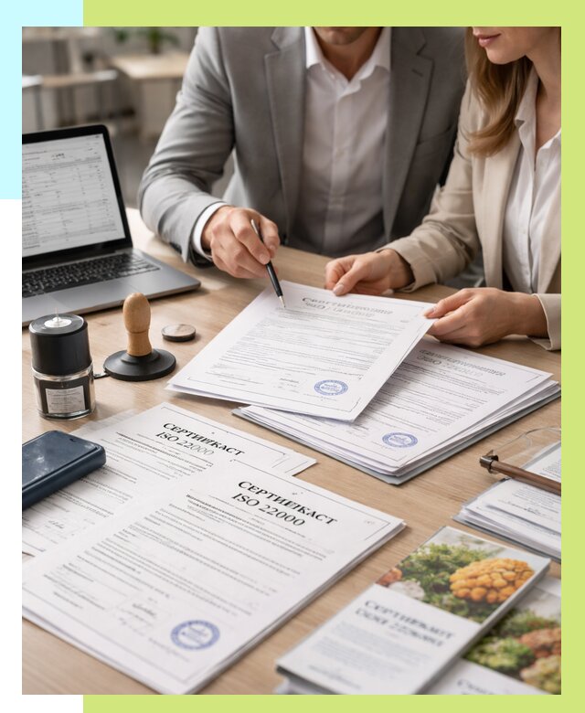 Сертификат ISO 22000 в Клинцах от 41584 р. под ключ | Алешин-Клы